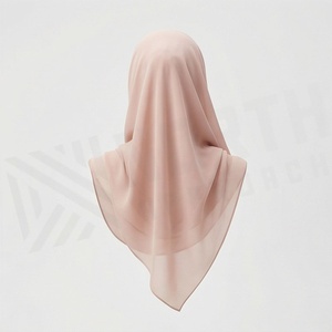 Hiyab de Chifón de Color Sólido para Mujer, Transpirable, para Uso Diario, Pañuelo Islámico - Product Image 2