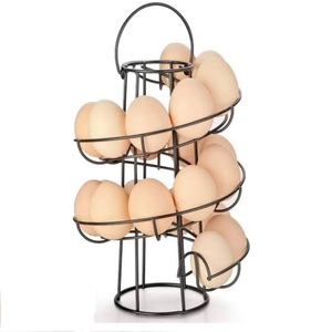 Panier à œufs en métal noir thermolaqué, style vintage campagnard, pour la collecte et le rangement, vente en gros Inde - Product Image 6