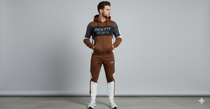 Survêtement coupe-vent en molleton de coton épais de haute qualité, personnalisé avec logo brodé et bandes réfléchissantes, grandes tailles, ensemble hiver OEM - Product Image 6