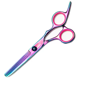 Ciseaux à effiler pour barbier en acier inoxydable de qualité A+ professionnels pour droitiers, couleur personnalisée, emballage personnalisé - Product Image 3