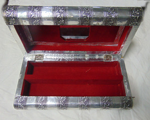 Handcrafted Minakari Metal <b>BANGLE</b> JEWELERY BOXES with Ring Organizer Decorative Storage Case with Velvet Interior Gift Box - Product Image 3