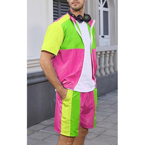 2026 New Arrival Men's Fully Customizable Plus Size Summer Two-Piece <b>Set</b> Polyester/Cotton Windbreaker Short Streetwear - Product Image 5