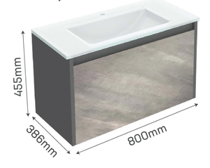 Meuble-lavabo mural moderne, écologique, de haute qualité, en pin neuf, série hybride, garantie 2 ans. - Product Image 5
