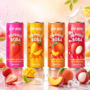 Bebida de Mango con Boba Explosiva en Lata de Aluminio de 250 ml, Proveedor de Exportación, OEM, ODM, Marca Privada, HACCP, HALAL, Fabricante de Bebidas de Vietnam - Product Image 3