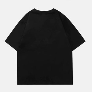 เสื้อยืดคอกลมแขนสั้นสีดำทรงปกติสำหรับผู้ชาย พิมพ์ลายการ์ตูนโครงกระดูก Lost Mars สไตล์ลำลอง ผ้าฝ้ายเจอร์ซีย์แห้งเร็ว - Product Image 2