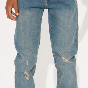 Pantalon en jean décontracté pour garçons, style urbain, avec poches, personnalisable avec logo, collection 2026, vente en gros, prix abordable - Product Image 5