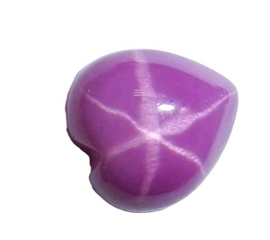 Cabocho de Corazón de Rubí Estrella de 10x10 mm, 5 Quilates, Creado en Laboratorio, Pulido, Opaco, con Efecto de Estrella de 6 Puntas para Joyería - Product Image 3