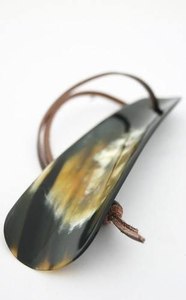 Buffalo horn shoe premium handmade shoe horn curved design smooth finish durable footwear <b>helper</b> classic stylish tool - Product Image 3