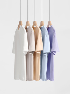 2025 Hot Summer Men's Cotton Soft Comfortable T-shirt Solid Color Casual Loose Short-sleeved <b>Tshirt</b> - Product Image 4