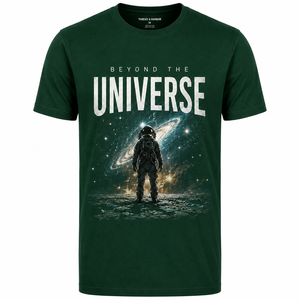 เสื้อยืดแขนสั้นคอกลมทรงปกติสำหรับผู้ชาย รุ่น Thread & Harbor สีดำ พิมพ์ลายอวกาศนักบินอวกาศ ผ้าเทอร์รี่ ระบายอากาศได้ดี ผลิตจากผ้าฝ้าย 100% สวมใส่สบาย - Product Image 1