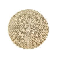 Set de table rond fait main en tissage naturel bohème, diamètre 400 mm
