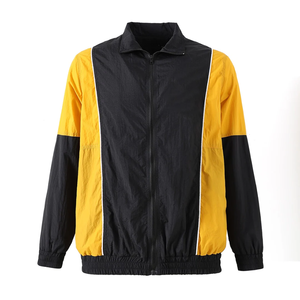 Unisex Lightweight Nylon Polyester Windbreaker Contrasting Color Fitness <b>Jacket</b> with Hood Zipper Printed Outdoor <b>Summer</b> for <b>Men</b> - Product Image 1