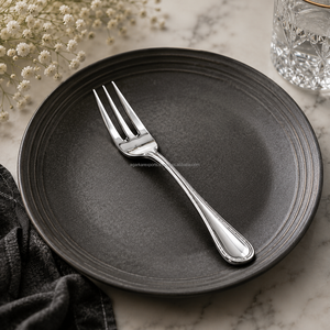 Fourchette à dessert en acier inoxydable industriel, équipement de buffet haut de gamme, fournitures hôtelières, vaisselle élégante pour table de dessert - Product Image 1