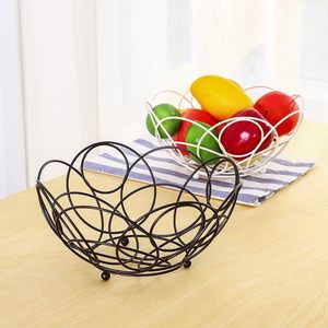 Wave Design Metal Wire Fruit <b>Basket</b> Bowl Decorative Serving Bowl for Fruits Snacks Bread Kitchen Countertop Storage - Product Image 5