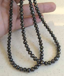 Perles Rondelles en Diamant Noir Naturel Facettées AAA 6mm, Fil de 16 Pouces, Perles Libres Certifiées par un Certificat Tierce Partie, Modèle 1011, Vente en Gros - Product Image 6