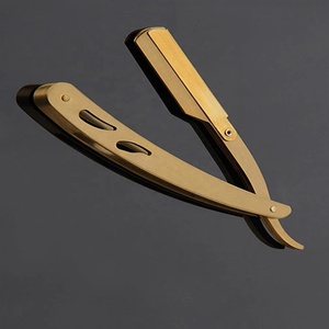 Maquinilla de afeitar plegable de peluquero elegante de calidad superior con mango de madera Maquinilla de afeitar recta de seguridad de acero inoxidable para afeitados suaves - Product Image 2