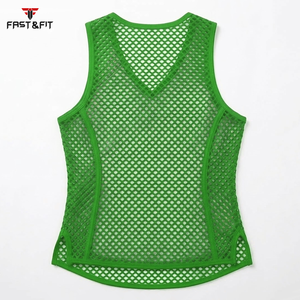 Custom Design <b>Mesh</b> Gym Tank <b>Top</b> High Quality Sleeveless Dry Fit Breathable Gym Basketball Training Stringer Tank <b>Top</b> - Product Image 5