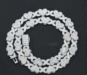 Wholesale 18K Gold Plated 925 <b>Silver</b> Miami <b>Cuban</b> <b>Link</b> <b>Chain</b> Iced VVS Moissanite Hip Hop Necklace for Men Gift Box Included - Product Image 1