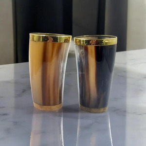 Coupe à boisson de luxe en corne de vache Viking, faite à la main, verre en corne naturelle pour bière et bière artisanale à prix abordable - Product Image 4