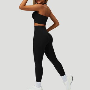 Vente directe d'usine, ensembles de yoga pour femmes, sur mesure, haute qualité, respirant, séchage rapide, léger, ensemble de yoga 3 pièces pour femmes - Product Image 3