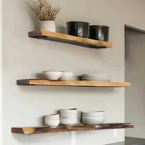 Green Hexagon Wood <b>Adjustable</b> Modern Non-folding Wall <b>Shelf</b> Floating Honeycomb Display Rack Ledge Board Living Room Wall Holder - Product Image 5