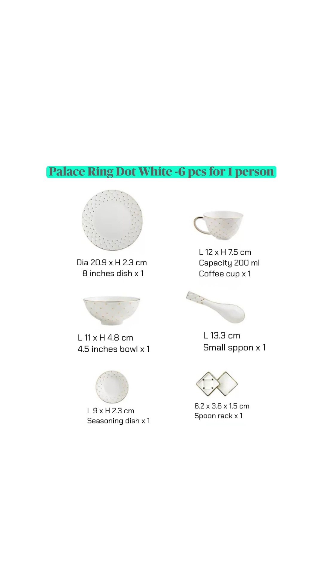 Blanc (6 pièces)