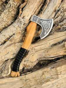 Thewizcrafts LOWDOWN Couteau Tomahawk Industriel Pliable Multi-Usages Portable avec Manche en Bois et Lame en Acier à Haute Teneur en Carbone de 106 mm pour la Coupe - Product Image 4
