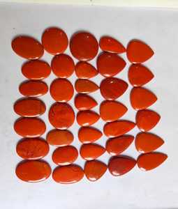 Cabochons de corail rouge naturel en gros, taille ovale, pierres précieuses polies en vrac pour la fabrication de bijoux MAHNAJ GEMS - Product Image 5