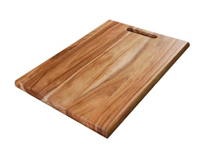 Planche à découper en bois de qualité supérieure, épaisse, durable, compatible avec les couteaux, finition lisse, avec poignée, design élégant, idéale pour la découpe, utilisation en cuisine - Product Image 6