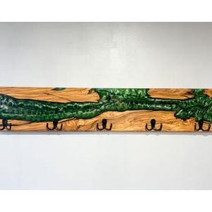 Soporte de Pared para Tabla de Surf, Gancho de Madera, Resina Artesanal, Estilo Playa, Decorativo, para Abrigos y Toallas, para Entrada - Product Image 2