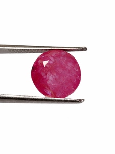 พลอยทับทิมพม่าธรรมชาติสีแดง ไม่ผ่านการอบอุ่น รูปทรงกลม สำหรับทำแหวน - Product Image 2