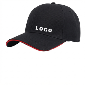 Gorra de Béisbol ZESHAN ZAFAR Negra de 6 Paneles con Logotipo Blanco Bordado en la Parte Delantera, Ajustable en la Parte Trasera, Unisex, 100% Algodón, Estilo Casual, Hebilla Metálica - Product Image 1