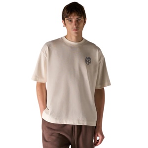 Camiseta de Algodón Oversize para Hombre con Logo Minimalista en el Pecho, Estilo Urbano, Manga Corta, Casual, de Moda, Venta al por Mayor, Fabricante OEM - Product Image 1
