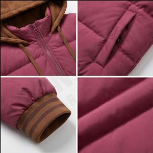 Chaqueta acolchada de invierno de peso pesado con bolsillos con cierre de cremallera y cuello levantado, nuevo diseño, chaqueta informal de tela de lana cálida de alta calidad - Product Image 4