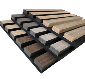 Paneles Acústicos de Instalación Rápida con Clavos, Diseño de Pared de Listones, 100% Fibra de Poliéster, Madera Maciza/MDF, Aislamiento Acústico Ecológico para - Product Image 1