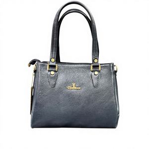 Sacs à main pour femmes en cuir véritable 100% fabriqués en Inde, grande capacité, fermeture éclair, imperméable, tendance, sac de shopping, bandoulière amovible - Product Image 1