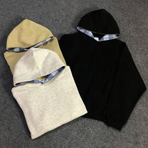 Veste à capuche réversible en flanelle à carreaux pour homme 2026 |   Veste courte à double fermeture éclair, coupe ample |   Fabricant OEM personnalisé - Product Image 2