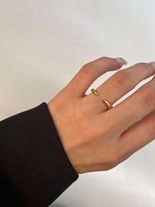 10k 14k 18k Solid Gold <b>Plain</b> Gold Modern Open Cuff Stackable <b>Ring</b> Minimalist Everyday Wear Chunky Elegant Luxury Bands Wholesale - Product Image 2