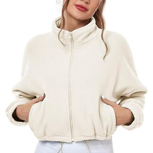 Pull à capuche vierge Offre Spéciale surdimensionné de bonne qualité Sweat à capuche court brodé personnalisé Pull à capuche pour femmes - Product Image 2