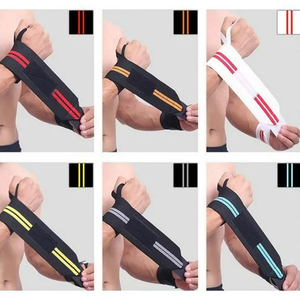 Muñequeras Deportivas Elásticas Transpirables Ajustables para Levantamiento de Pesas, Fitness, Gimnasio, Ejercicio, Unisex, Bandas de Soporte - Product Image 4