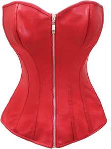 Corsés Bustier para Mujer, Tops Corsé de Cuero Sintético PU, Corsé con Cordones Sobre el Busto, Corsé Gótico Moldeador de Cintura, Servicio OEM - Product Image 4