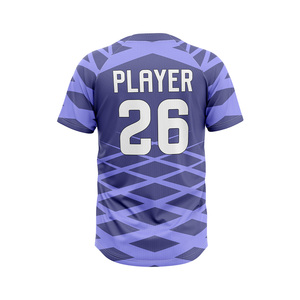 Maillots de baseball personnalisés imprimés numériquement, 100 % polyester, respirants, séchage rapide, évacuation de l'humidité, maillots d'équipe de baseball universitaire - Product Image 2