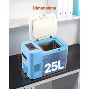 Congelatore a Temperatura Ultra Bassa da 25 L per Laboratori, Display Digitale, Intervallo Regolabile 40-123°F, Rivestimento in Acciaio Inox 304, Portatile - Product Image 3