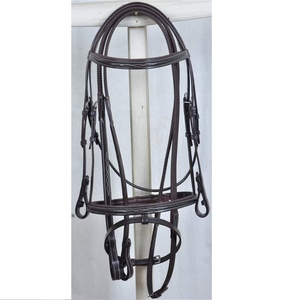 Brida de cuero de caballo blanco de nuevo diseño elegante con banda para la nariz extra acolchada banda para la frente rienda para un tocado acolchado cómodo para montar - Product Image 1