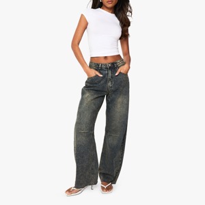 Jeans de Mezclilla de Alta Calidad Hechos a Medida, Venta al por Mayor, Fabricante, Nuevo Diseño, Jeans de Mezclilla Ajustados de Cintura Alta para Mujer - Product Image 6