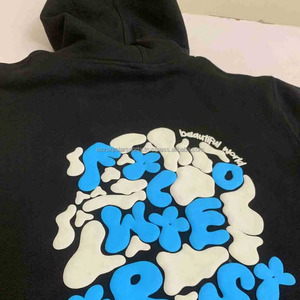 Sudadera con capucha de hombre de gran tamaño de peso pesado de 500g/m2 personalizada para estampado de hojaldre 100% algodón Sudadera con capucha de felpa francesa para venta directa de invierno - Product Image 2