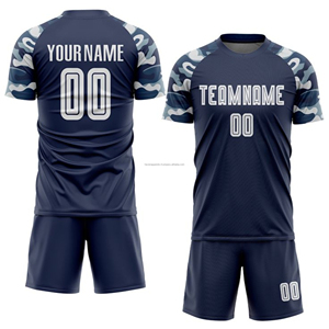 Maillot de football personnalisé léger en sublimation 100 % polyester, uniforme d'équipe de football court pour toutes les saisons - Product Image 1