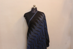 Pashmina Reversible Mediana para Mujer, Ligera, Suave, de Lana, Negra y Azul, para Todas las Temporadas, Ideal para Fiestas - Product Image 3