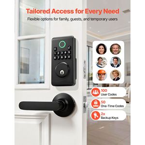 Set Serratura Porta Senza Chiave con Tastierino Elettronico Personalizzabile e Design Ergonomico - Product Image 2