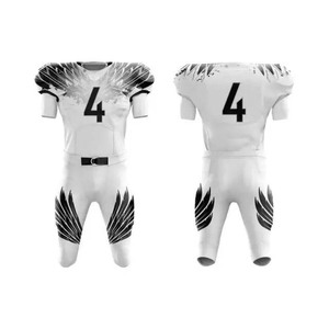 Uniformes de Fútbol Americano Personalizados, Transpirables, 100% Poliéster, Servicio OEM, Logotipo Frontal Personalizable, Nombres de Equipos Personalizables - Product Image 4